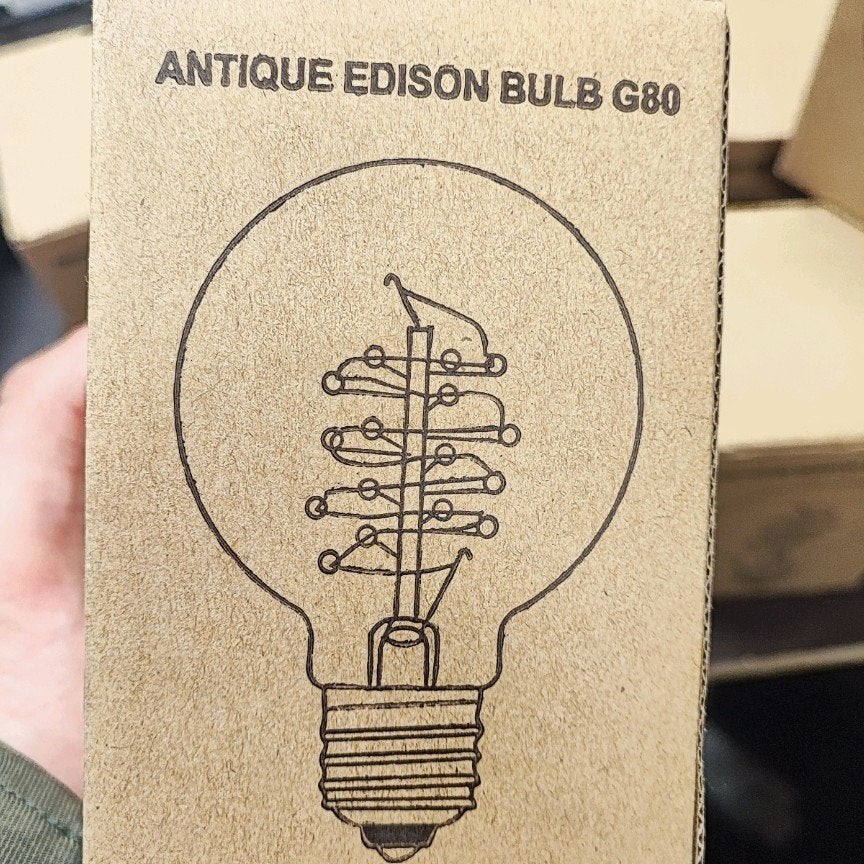 Antique Edison Bulb G80 (7 stuks), Ophalen, E27 (groot), Led-lamp