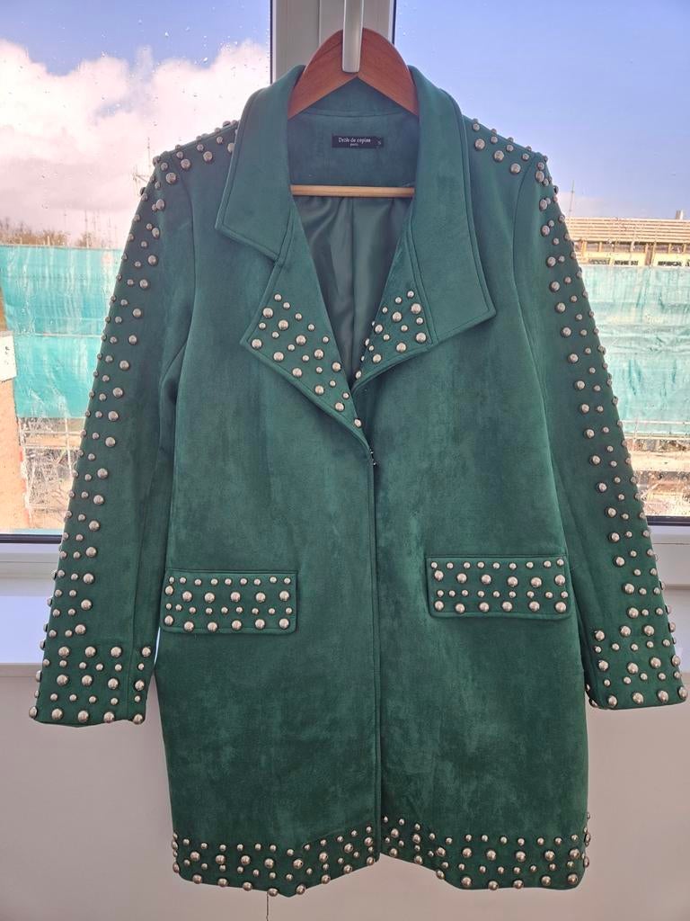 Mooie nieuwe groene dames jas van Drole de Copine maat S, Kleding | Dames, Nieuw, Ophalen of Verzenden, Jasje, Maat 36 (S)