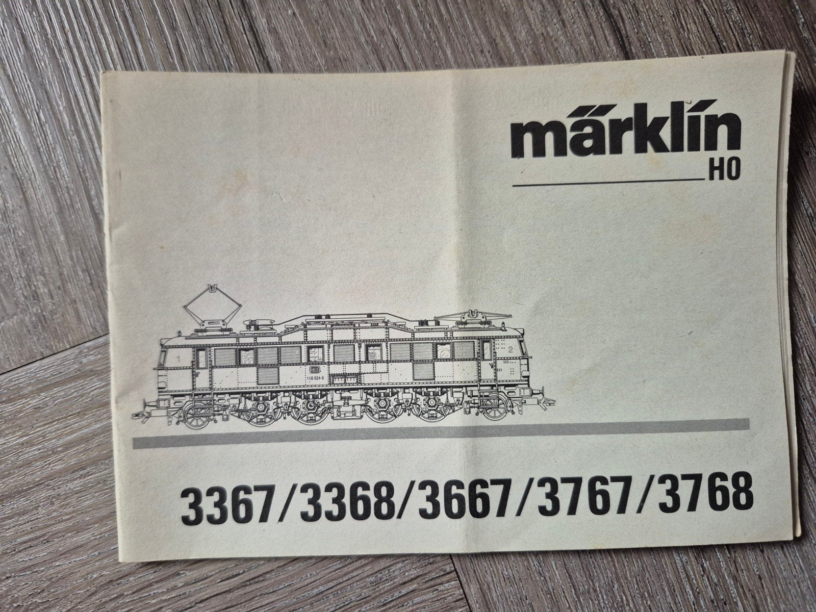Marklin boekje van de 3367/3368/3667/3767/3768., Wisselstroom, Gebruikt, Märklin, Boek, Tijdschrift of Catalogus