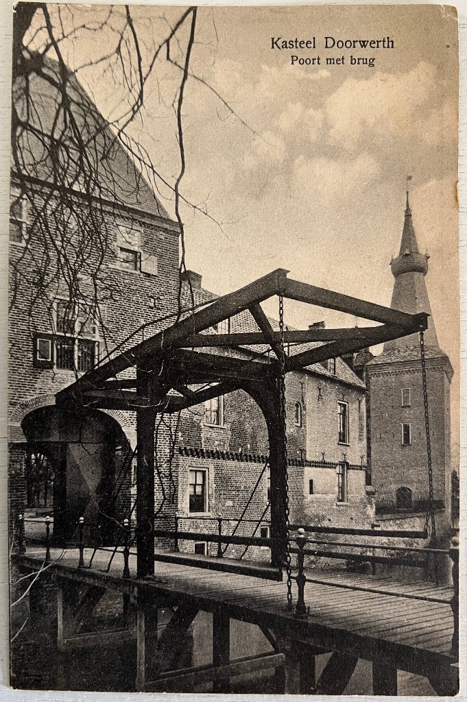 Oude Ansichtkaart - Kasteel Doorwerth - Poort met brug, Ophalen of Verzenden, Voor 1920, Ongelopen, Gelderland