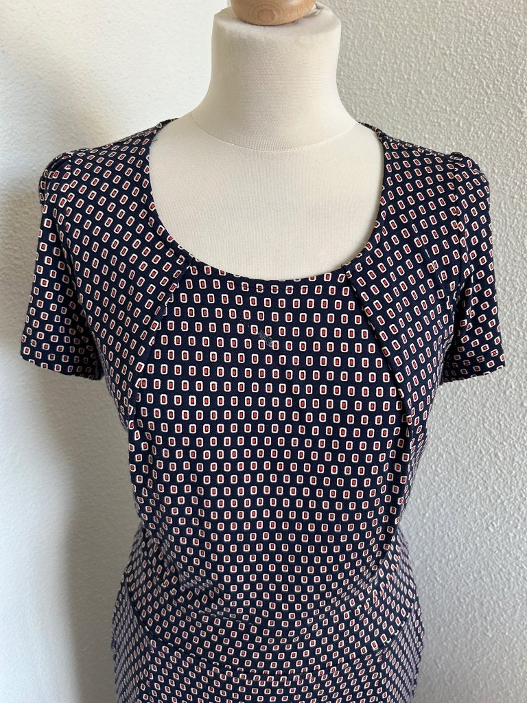 King Louie maat L retro mona jurk 1833, Kleding | Dames, Jurken, Blauw, Maat 42/44 (L), Ophalen of Verzenden, Zo goed als nieuw