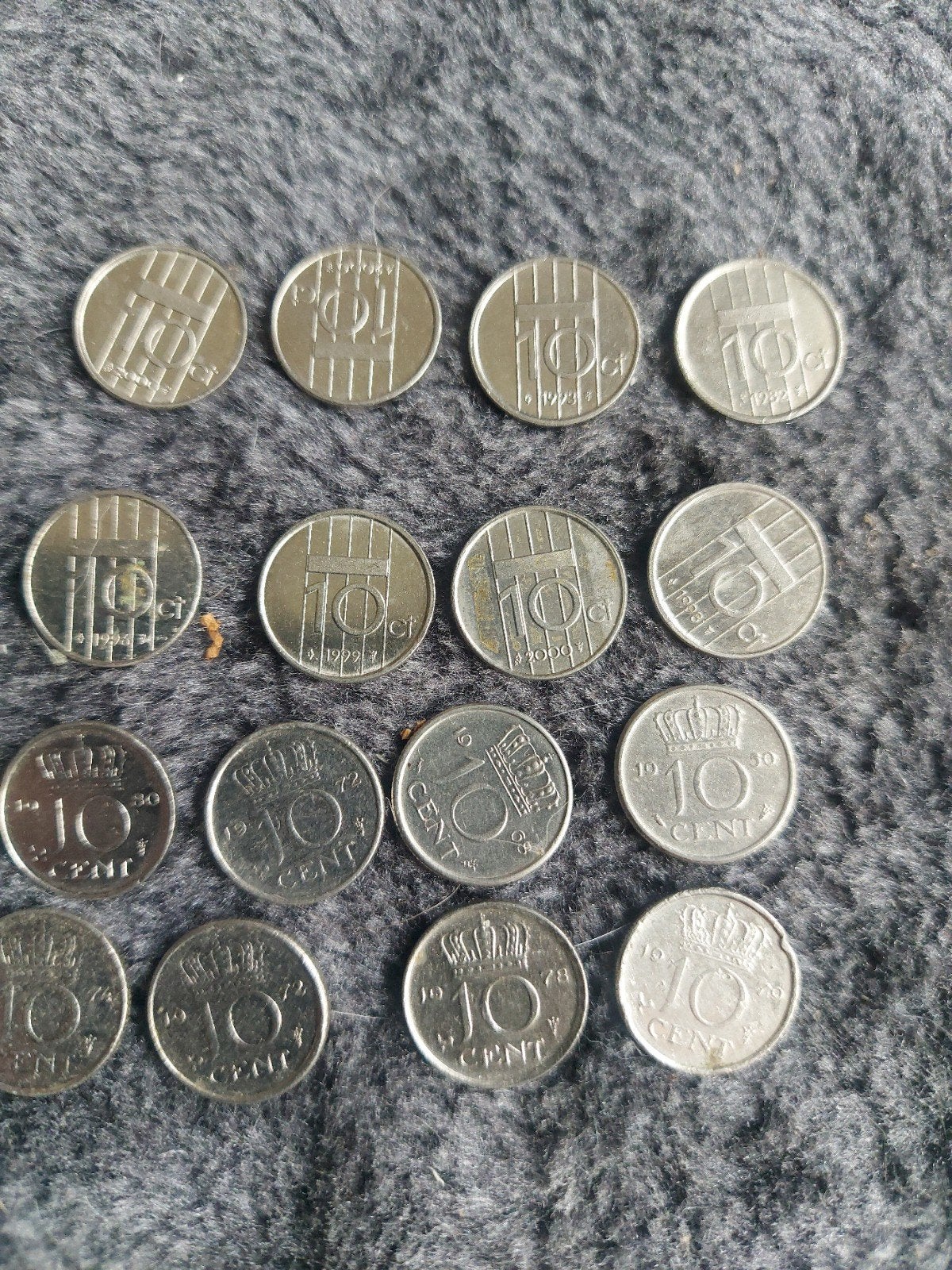 16 Nederlandse dubbeltjes (10 cent), Ophalen of Verzenden, Koningin Juliana, 10 cent, Setje