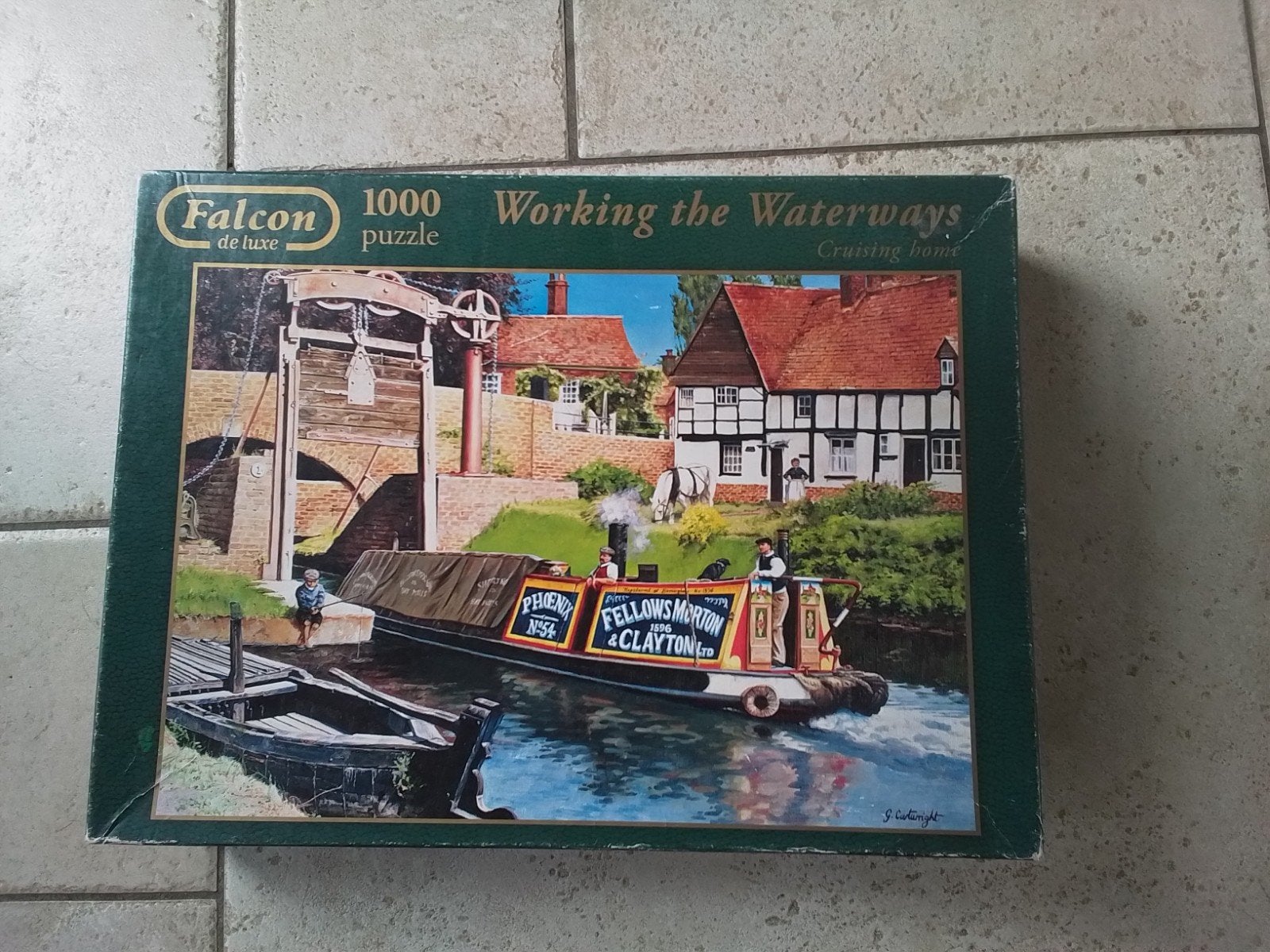 Falcon puzzel Working at the Waterways 1000 stukjes, Ophalen, 500 t/m 1500 stukjes, Zo goed als nieuw