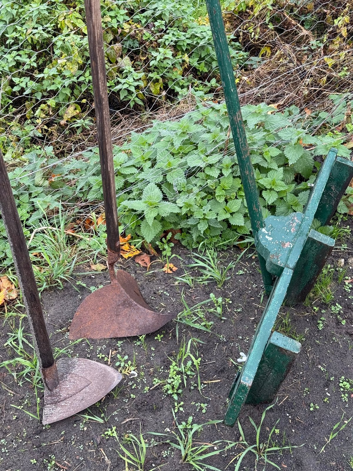 Diverse tuingereedschap: schoffels, schoffel, plantenboor, Ophalen of Verzenden, Gebruikt, Schoffel