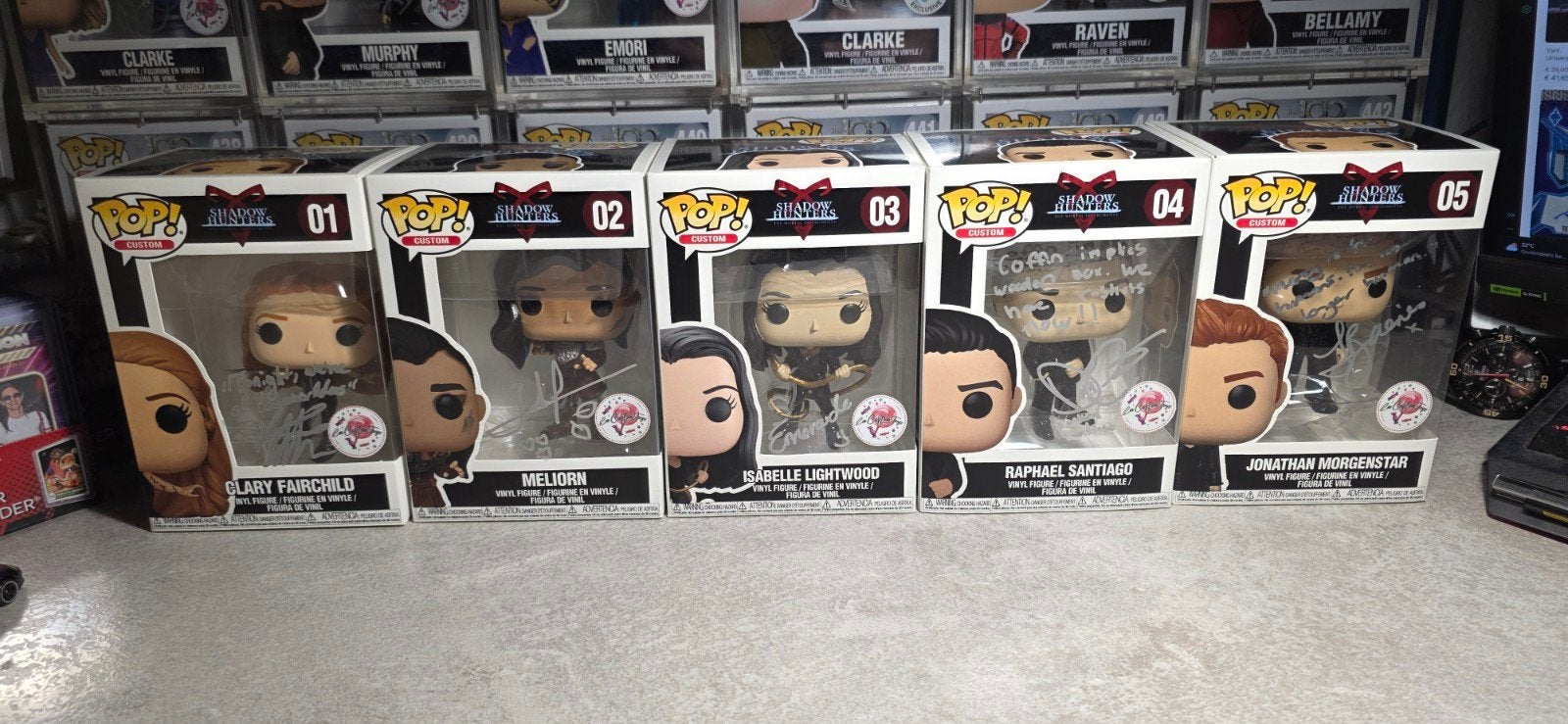Funko Pop Shadowhunters set signed Emcustomtoys, Ophalen of Verzenden, Nieuw