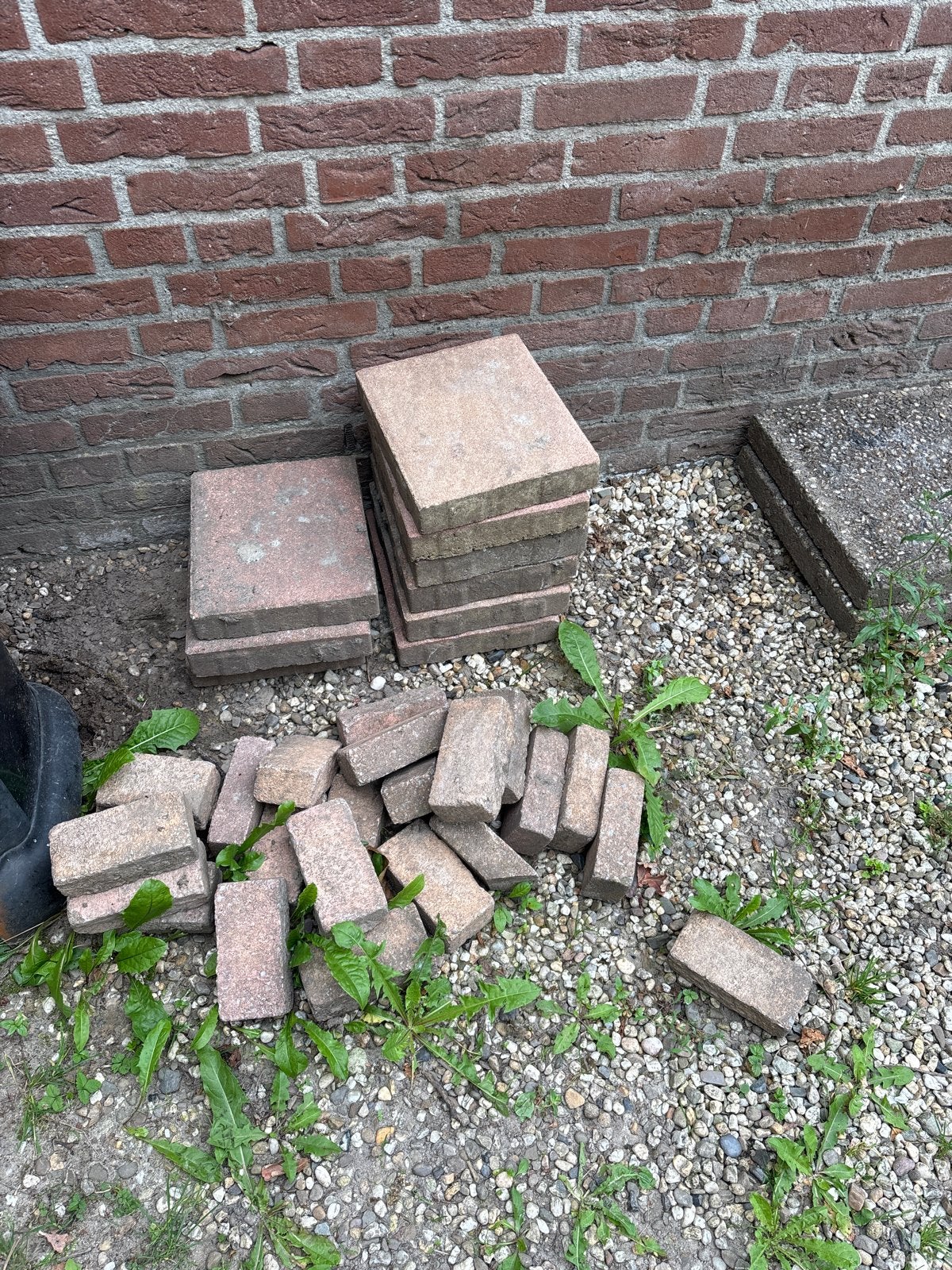 9 rode tegels 30x25, Ophalen, Gebruikt, Minder dan 5 m², Beton