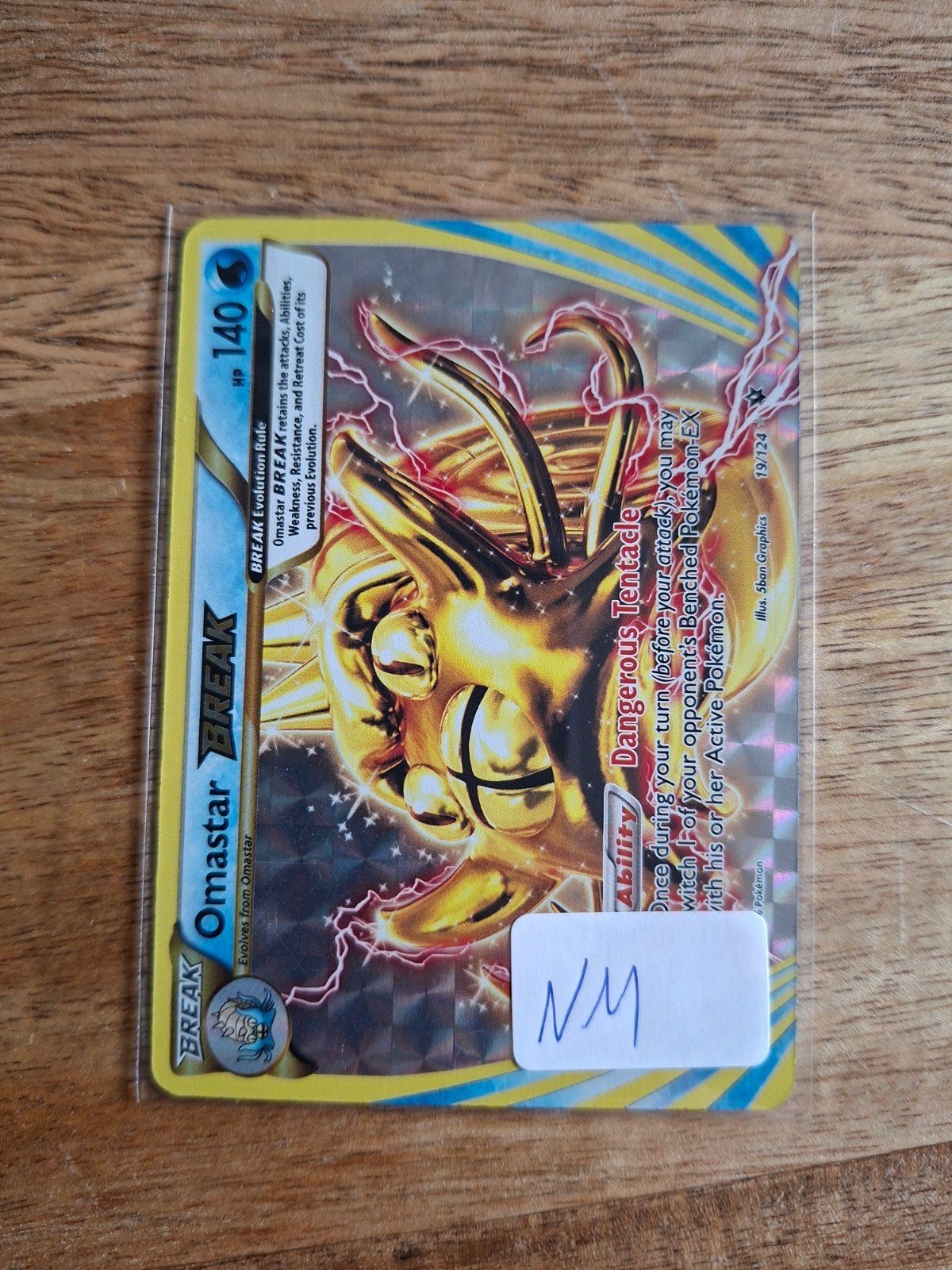 Omastar BREAK Pokémon Kaart 19/24 NM, Ophalen of Verzenden, Zo goed als nieuw, Losse kaart