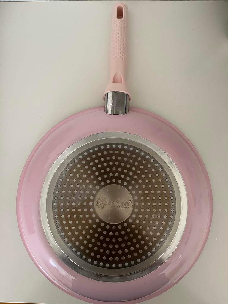 Ecolution Koekenpan Roze - Zo goed als nieuw 30cm. doorsnee, Huis en Inrichting, Keuken | Potten en Pannen, Overige materialen