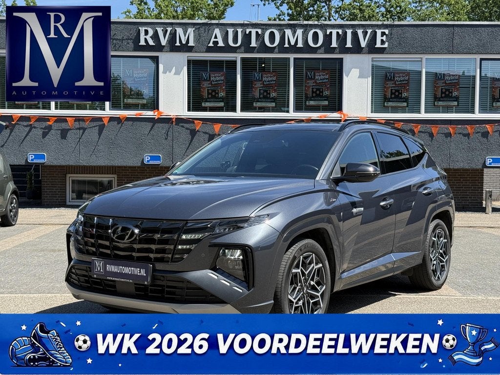 Hyundai Tucson 1.6 T-GDI HEV N Line VAN: 36.900,- VOOR: 34.8, Auto's, Hyundai, Bluetooth, Gebruikt, Euro 6, 4 cilinders