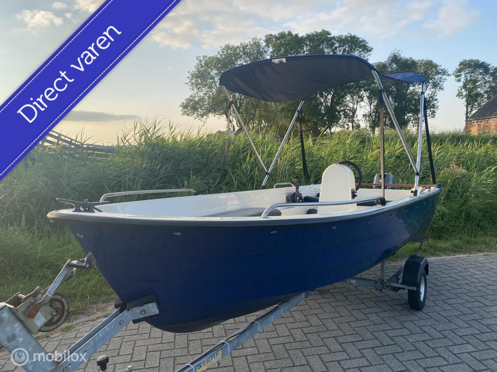 Verano 420 / Console boot / 8 pk 4 takt / compleet / trailer, Watersport en Boten, Vis- en Consoleboten, Gebruikt, Polyester, Benzine