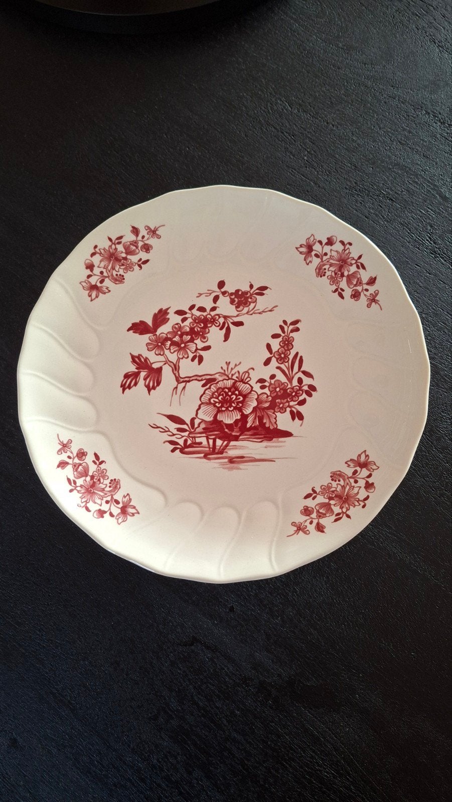 Villeroy & Boch Vieux Bruxelles vintage vlaaischaal op poot, Ophalen of Verzenden