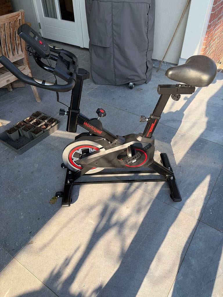 Worldgeil Spinningfiets - Zo goed als nieuw, Ophalen, Spinningfiets, Zo goed als nieuw, Metaal