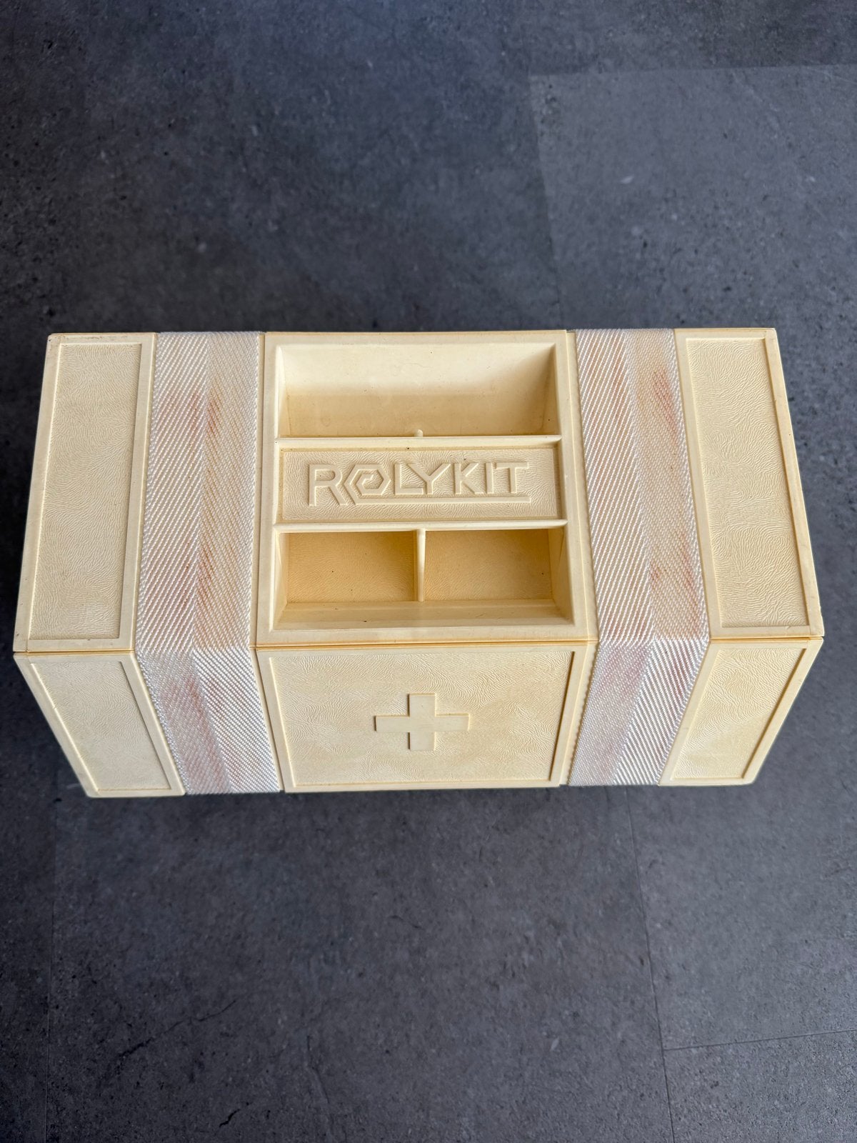 Vintage Rolykit Opbergdoos - Crème, Ophalen of Verzenden, Gebruikt