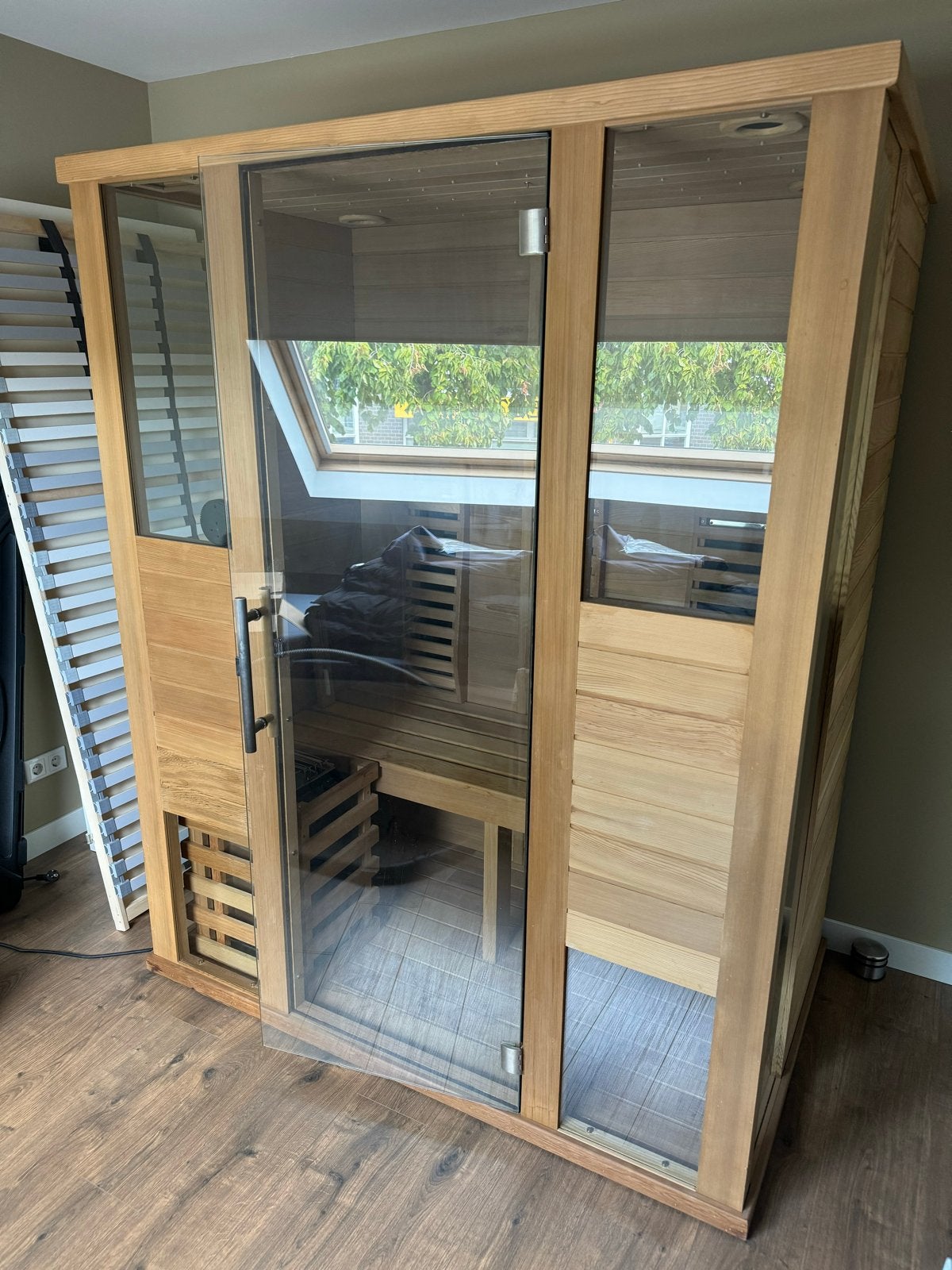 Sauna met infrarood en Finse opties, Ophalen, Zo goed als nieuw, Infrarood, Complete sauna