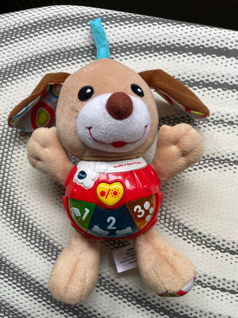 VTech Knuffel & Speel Puppy, Ophalen of Verzenden, Zo goed als nieuw, 6 maanden tot 2 jaar