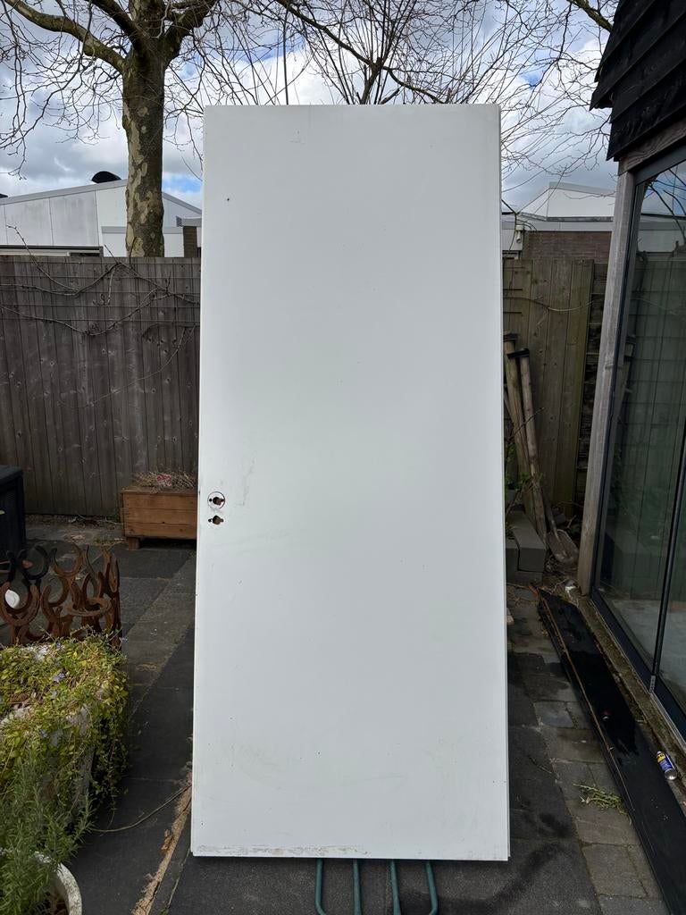 Brandwerende opdekdeur 231,5 x 93, Ophalen, Gebruikt, 80 tot 100 cm, 215 cm of meer