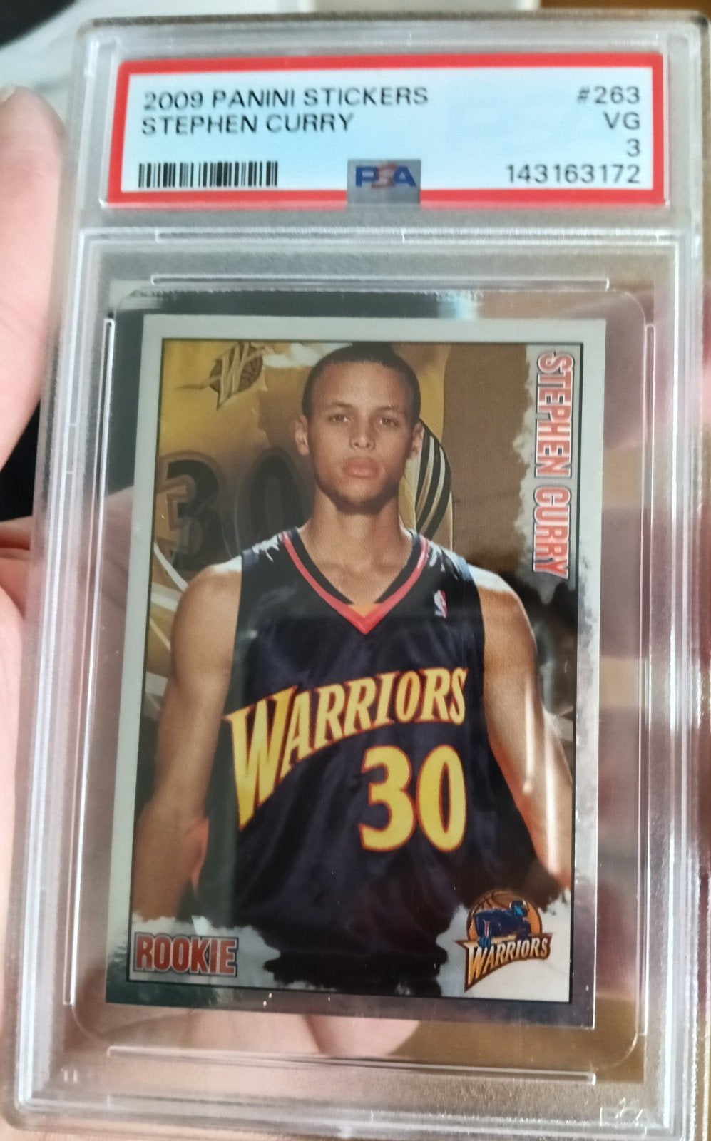 Stephen Curry Rookie Sticker PSA 3 - 2009 Panini, Ophalen of Verzenden, Zo goed als nieuw, Sticker