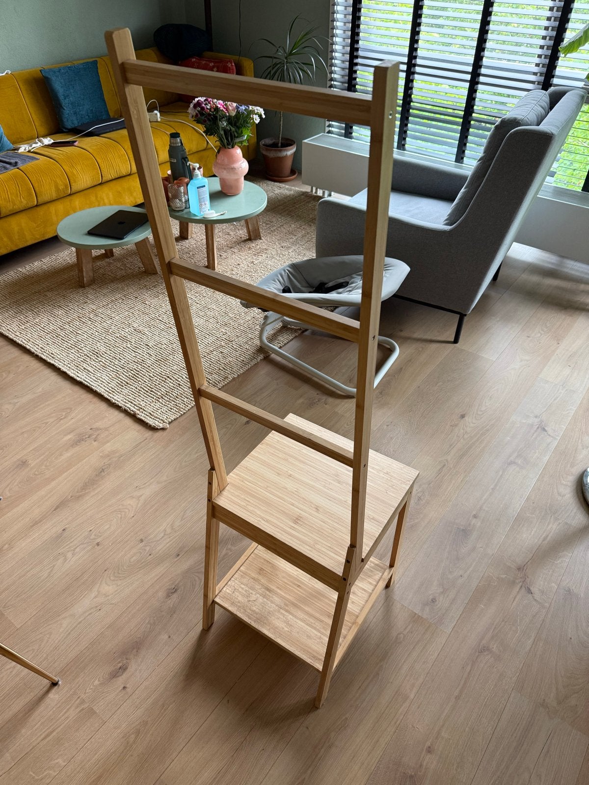 IKEA Houten krukje/handdoek rek, Ophalen, Gebruikt, Overige kleuren, Eén