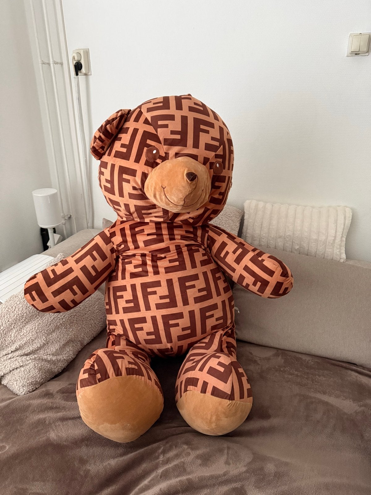 Grote mega knuffelberen Fendi Louis Vutton Stone Island, Ophalen, Beer, Zo goed als nieuw, Wit