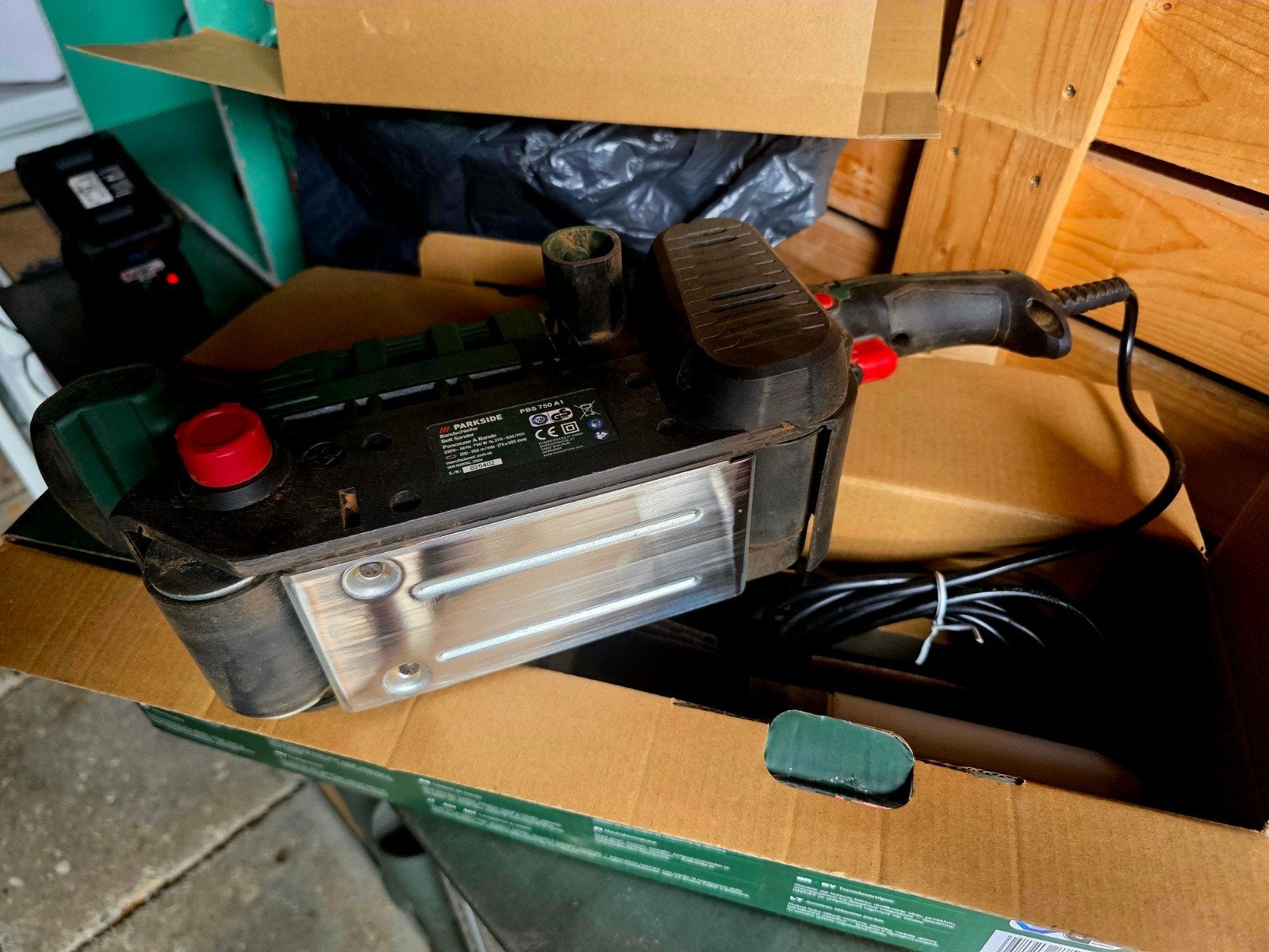 Parkside Bandschuurmachine 750W, nog 10 mnd garantie, Ophalen of Verzenden, Zo goed als nieuw, Bandschuurmachine