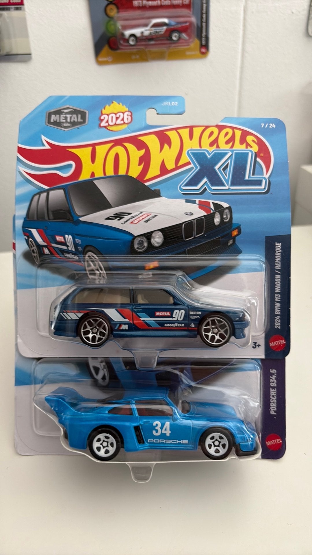 Hot Wheels 2024 BMW M3 & Porsche  XL 1/43, Ophalen of Verzenden, Nieuw, Auto, Overige merken