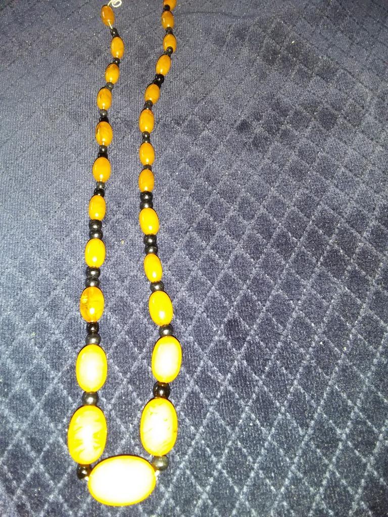 Vintage amber ketting, Ophalen of Verzenden, Overige materialen