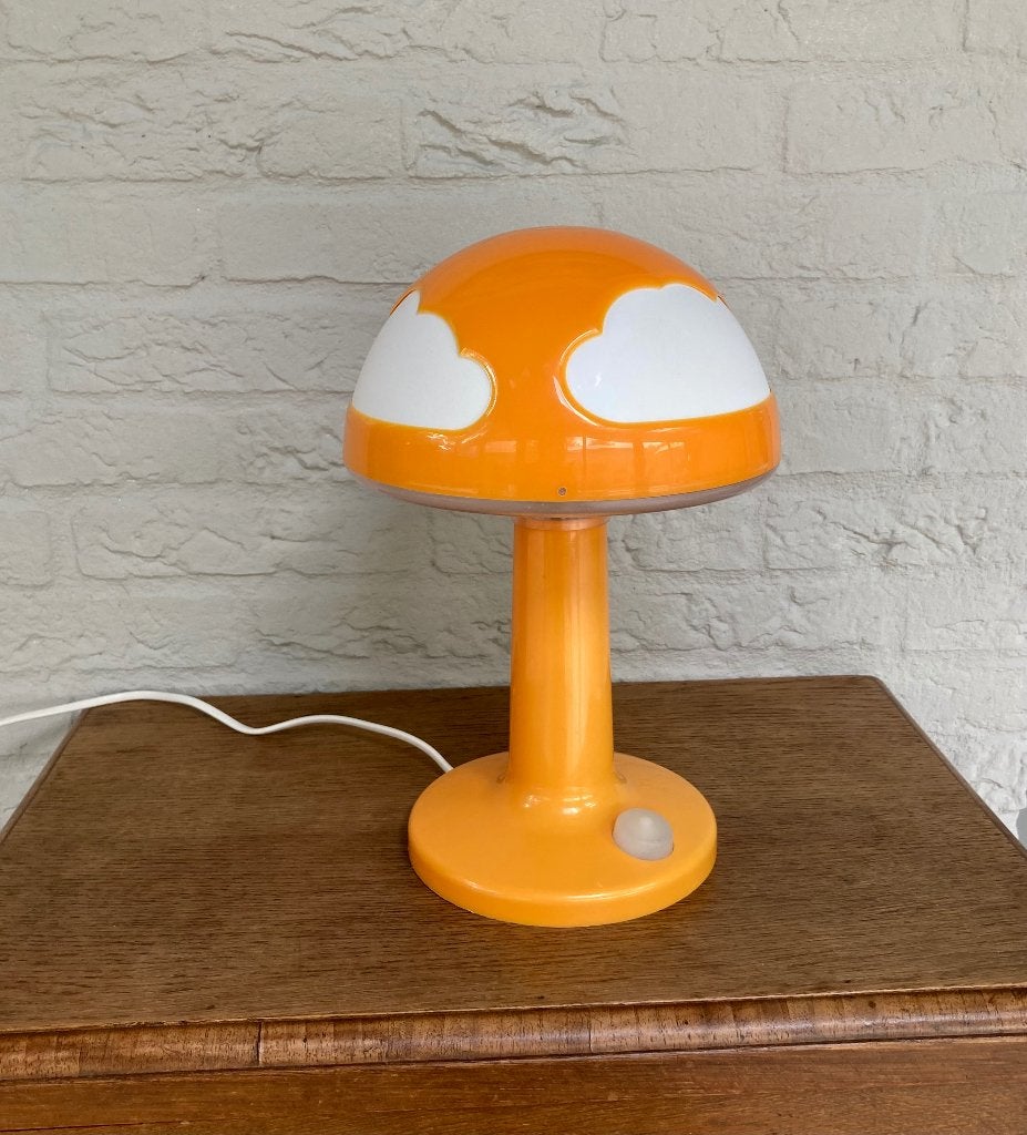 Ikea Zweden: oranje wolkenlamp Skojig. Ontwerp: H. Preutz., Kunststof, Gebruikt, Vintage, 30 cm