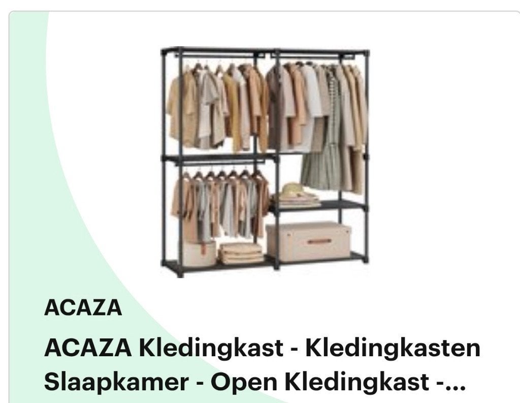 Kledingkast, Huis en Inrichting, Ophalen, Kunststof, 100 tot 150 cm, Met plank(en)