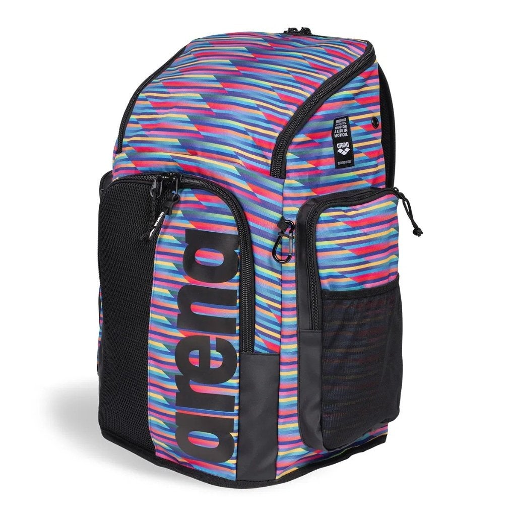 Nieuwe Arena Spiky III Rugzak 45 Allover Racing Stripes, C.da Cisterna, 84/85 62029 Tolentino (MC) Italië, 25 tot 40 cm, Nieuw