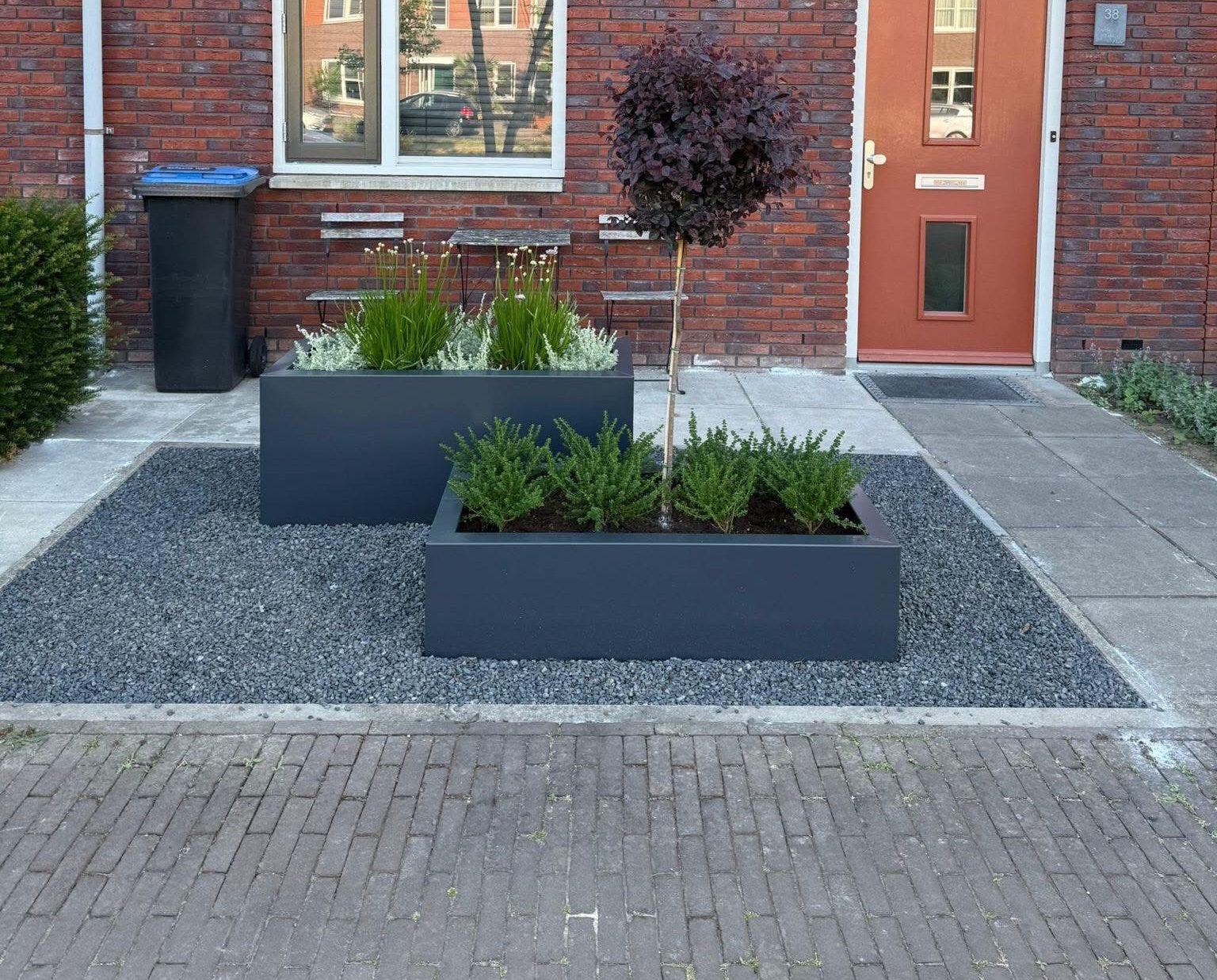 plantenbakken in het wit, zwart en antraciet op maat gemaakt, Tuin en Terras, Ophalen of Verzenden, Nieuw, Metaal, Balkon