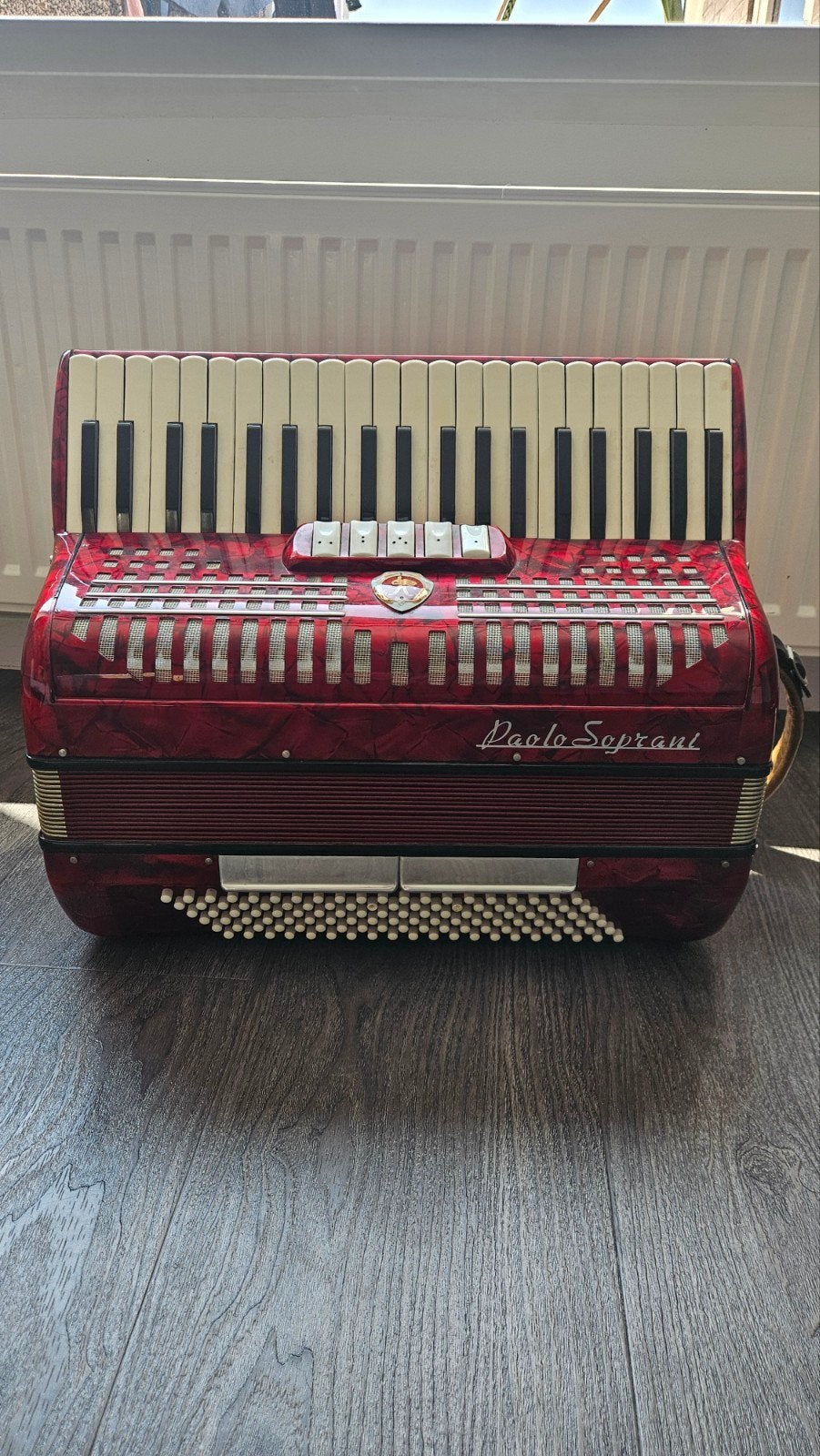 Paolo Soprani Accordeon - Werkt perfect, inclusief koffer, Muziek en Instrumenten, Accordeons, Overige merken, Met koffer, Zo goed als nieuw