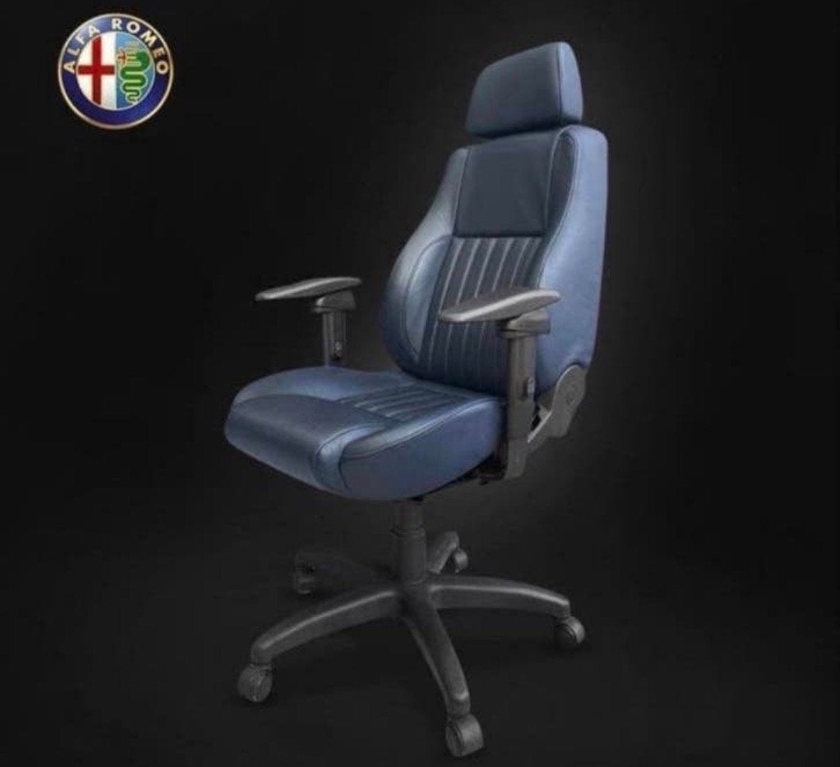 Alfa Romeo Bureaustoel, Ophalen, Blauw, Nieuw, Bureaustoel