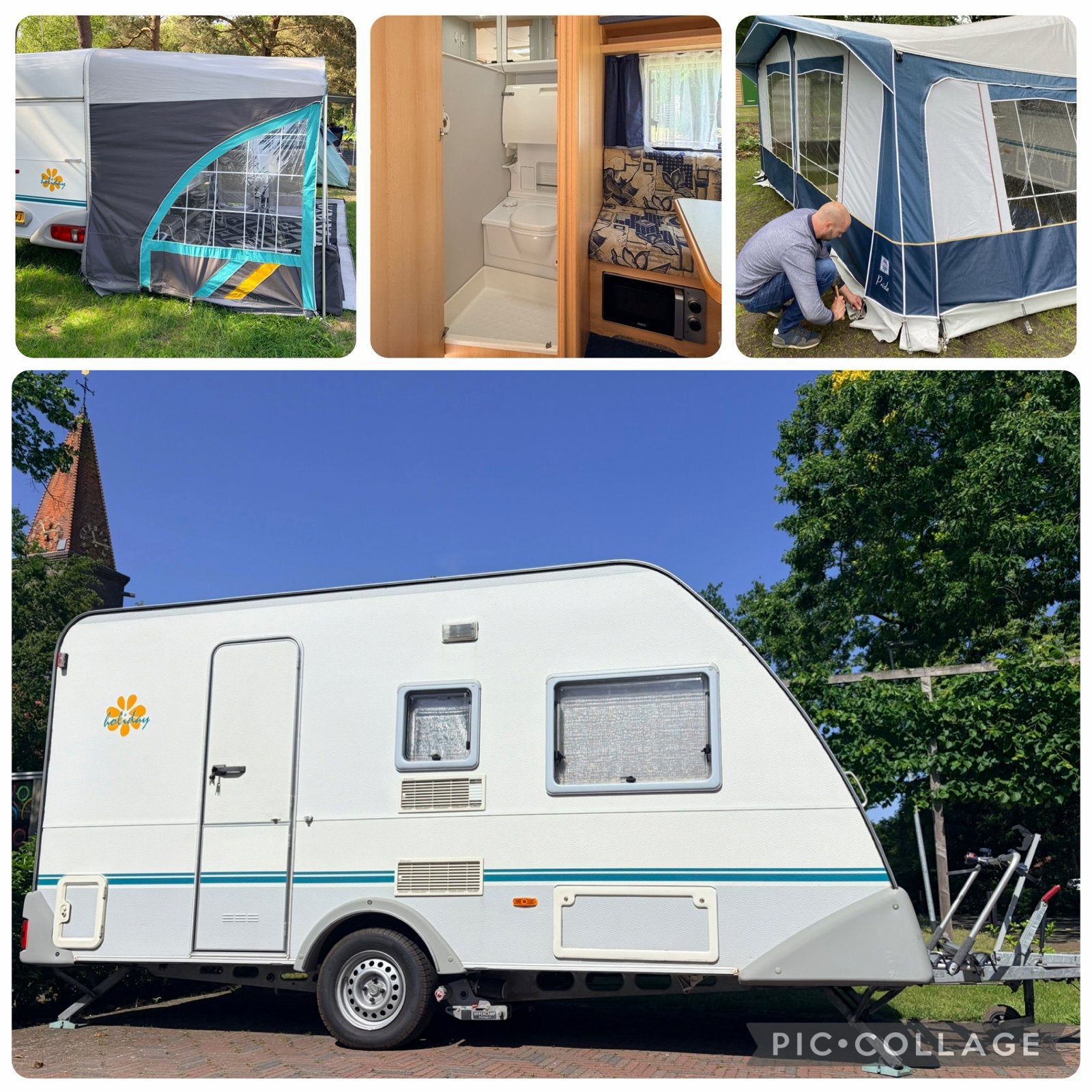 Eifelland Holiday 5303 met Mover, luifels en voortent, Caravans en Kamperen, Treinzit, 750 - 1000 kg, 4 tot 5 meter, Luifel