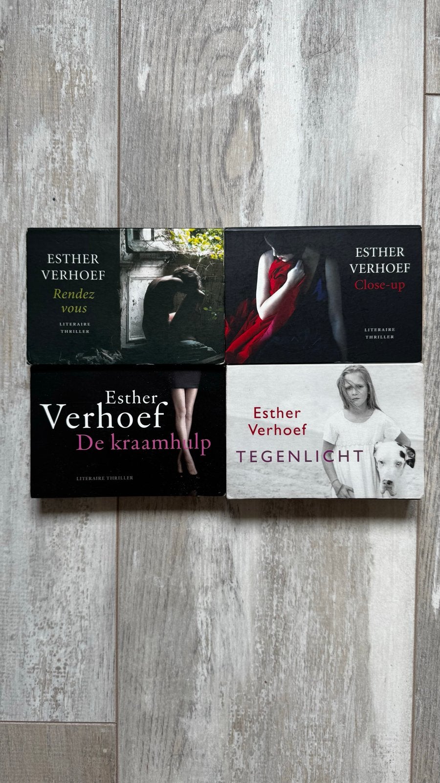 Esther Verhoef thrillers - 4 dwarsliggers, Ophalen of Verzenden, Gelezen, Nederland