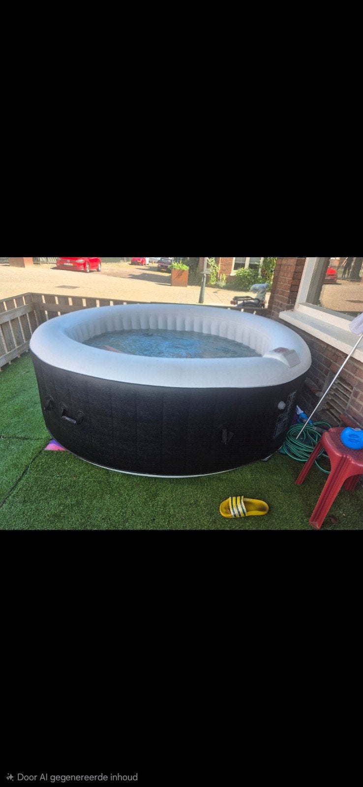 Opblaasbare Jacuzzi, Tuin en Terras, Bubbelbaden en Hottubs, Ophalen of Verzenden, Zo goed als nieuw, Opblaasbaar