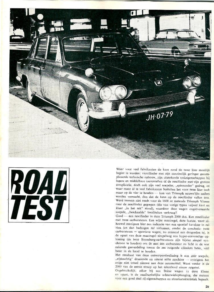 Autovisie test Triumph 2000 1964, Ophalen of Verzenden, Gelezen, Overige merken