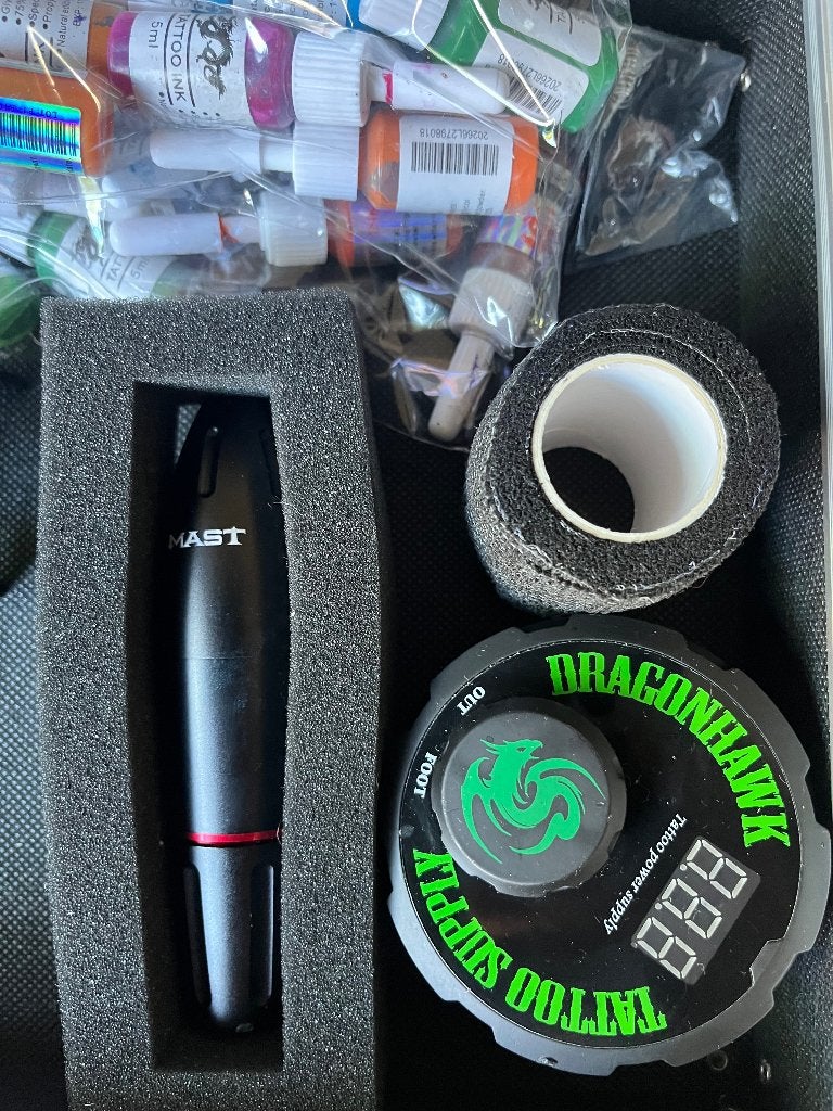 Dragonhawk Tattoo machine rotary pen Set, Ophalen, Gebruikt