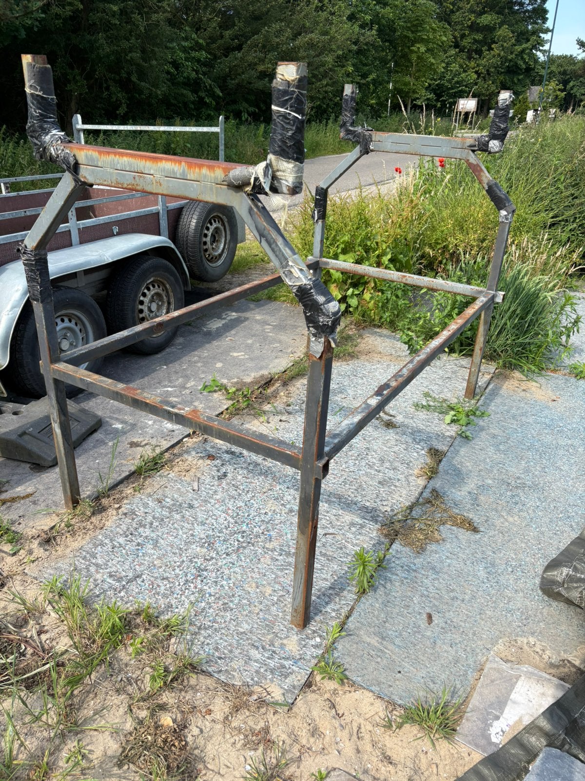 Stalen frame voor het maken van Huif op aanhanger, Ophalen, Gebruikt, X, X