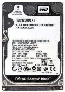 Western Digital Scorpio Black WD3200BEKT 320GB HDD 2.5" SATA, Computers en Software, Intern, Desktop, Western Digital, Gebruikt