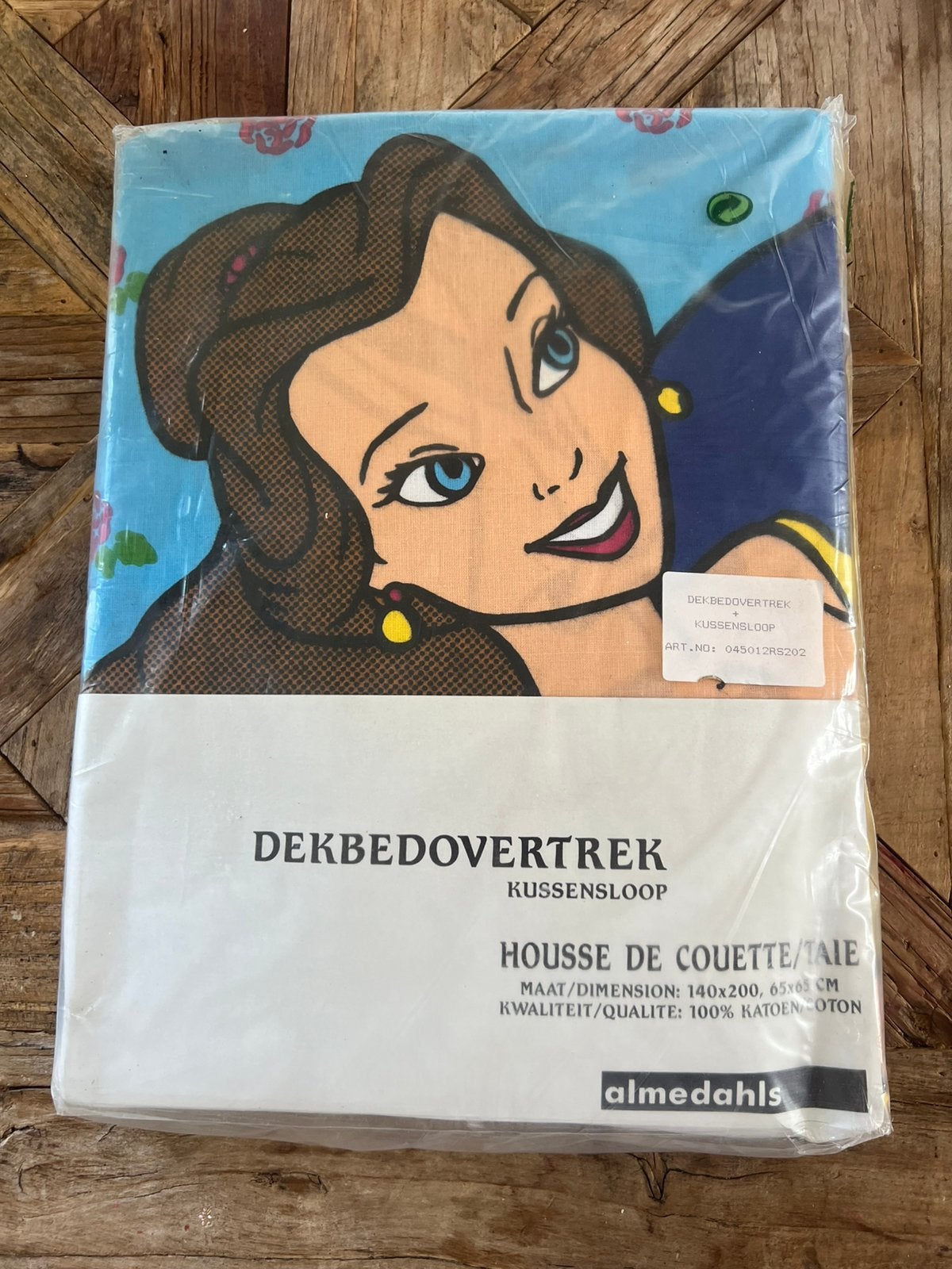 Vintage dekbedovertrek belle & het beest 140x200 katoen, Ophalen of Verzenden, Nieuw