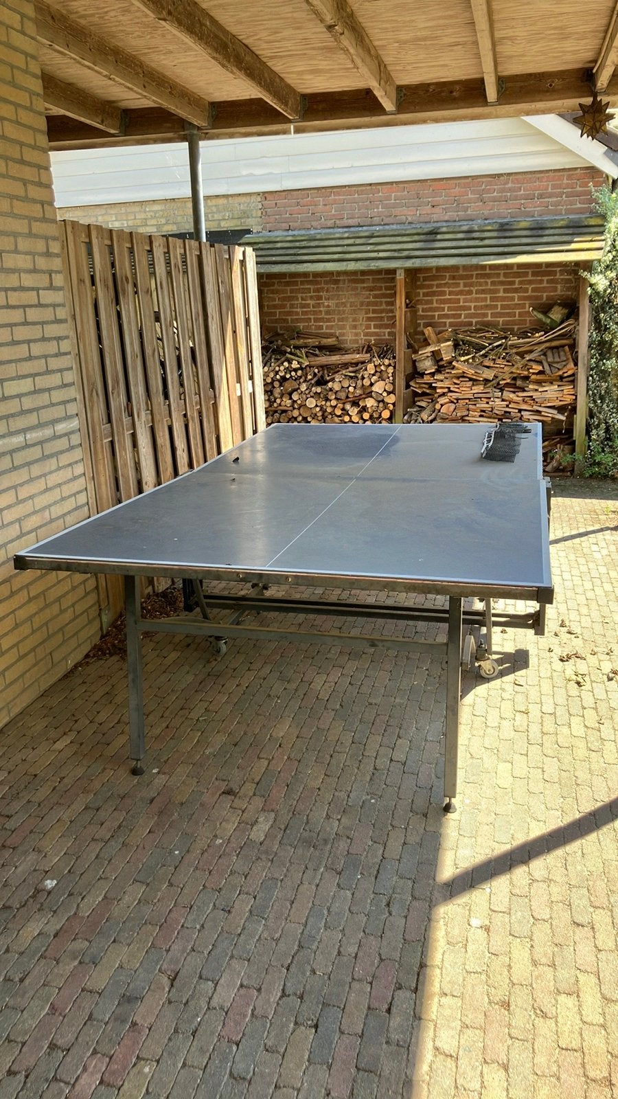 Gebruikte Tafeltennistafel voor Buiten - Inklapbaar & Verrij, Sport en Fitness, Ophalen, Gebruikt, Tafel Outdoor, Inklapbaar