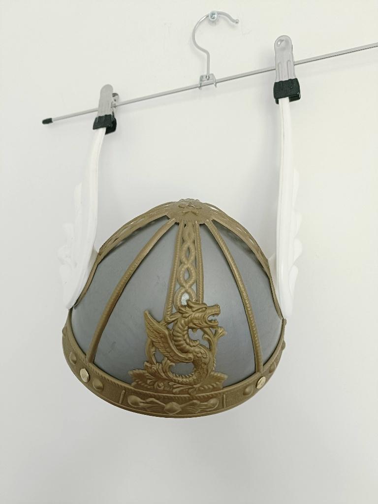 Viking ridder helm zilver goud draak vleugels verkleed, Ophalen of Verzenden, Gebruikt, Jongen of Meisje