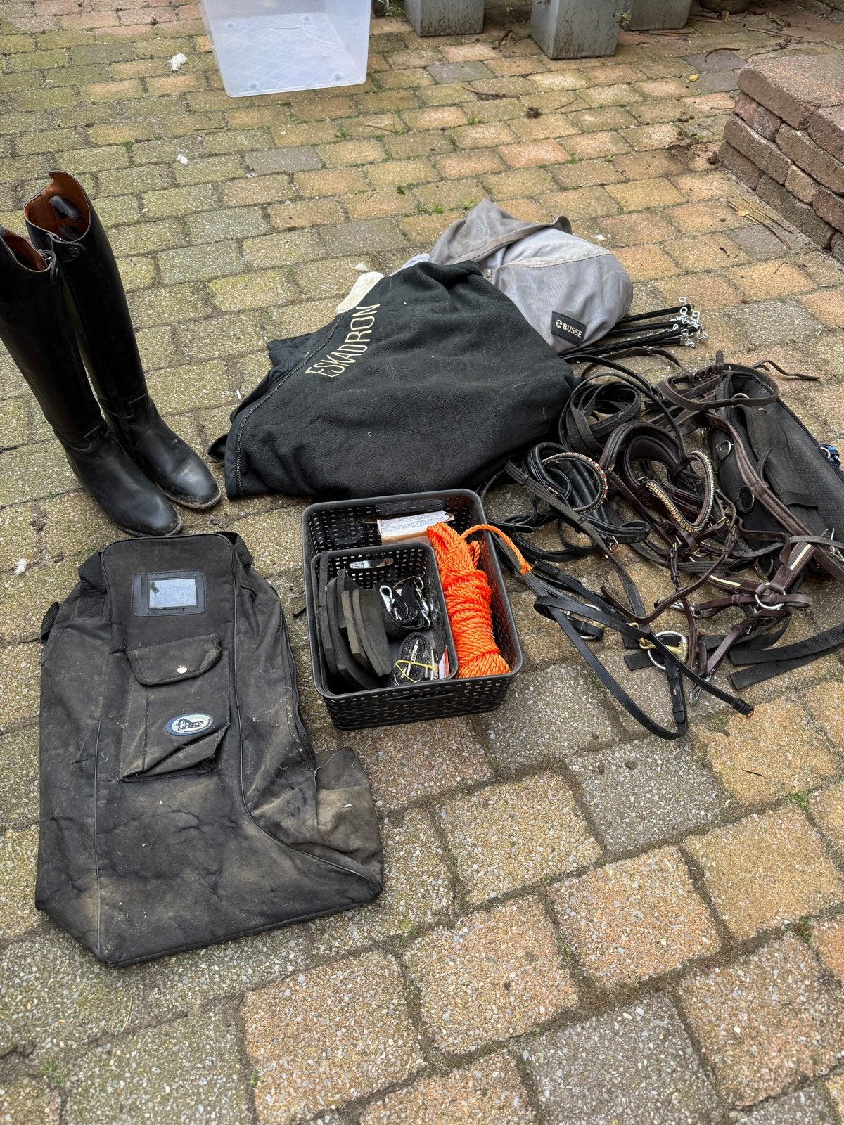 Rijlaarzen (Petrie) en andere paarden accesoires, Dieren en Toebehoren, Paarden en Pony's | Overige Paardenspullen, Ophalen, Gebruikt