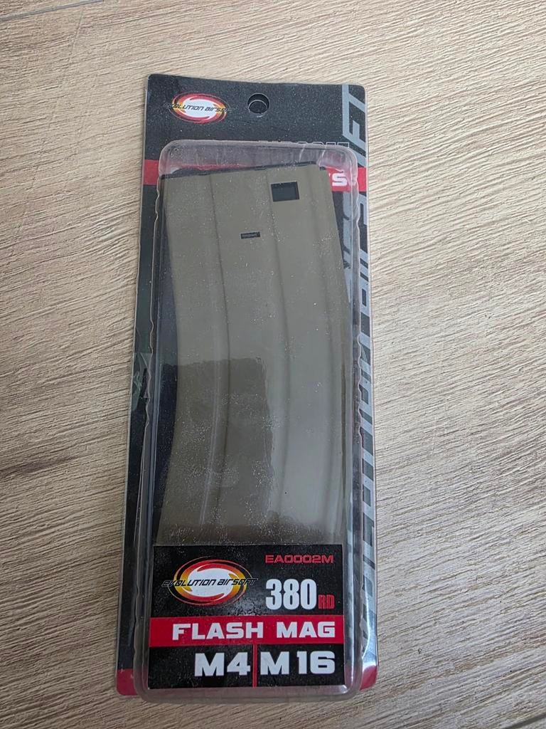 Evolution Airsoft Flash Mag M4 M16 - 380rd magazijn, Verzenden, Nieuw