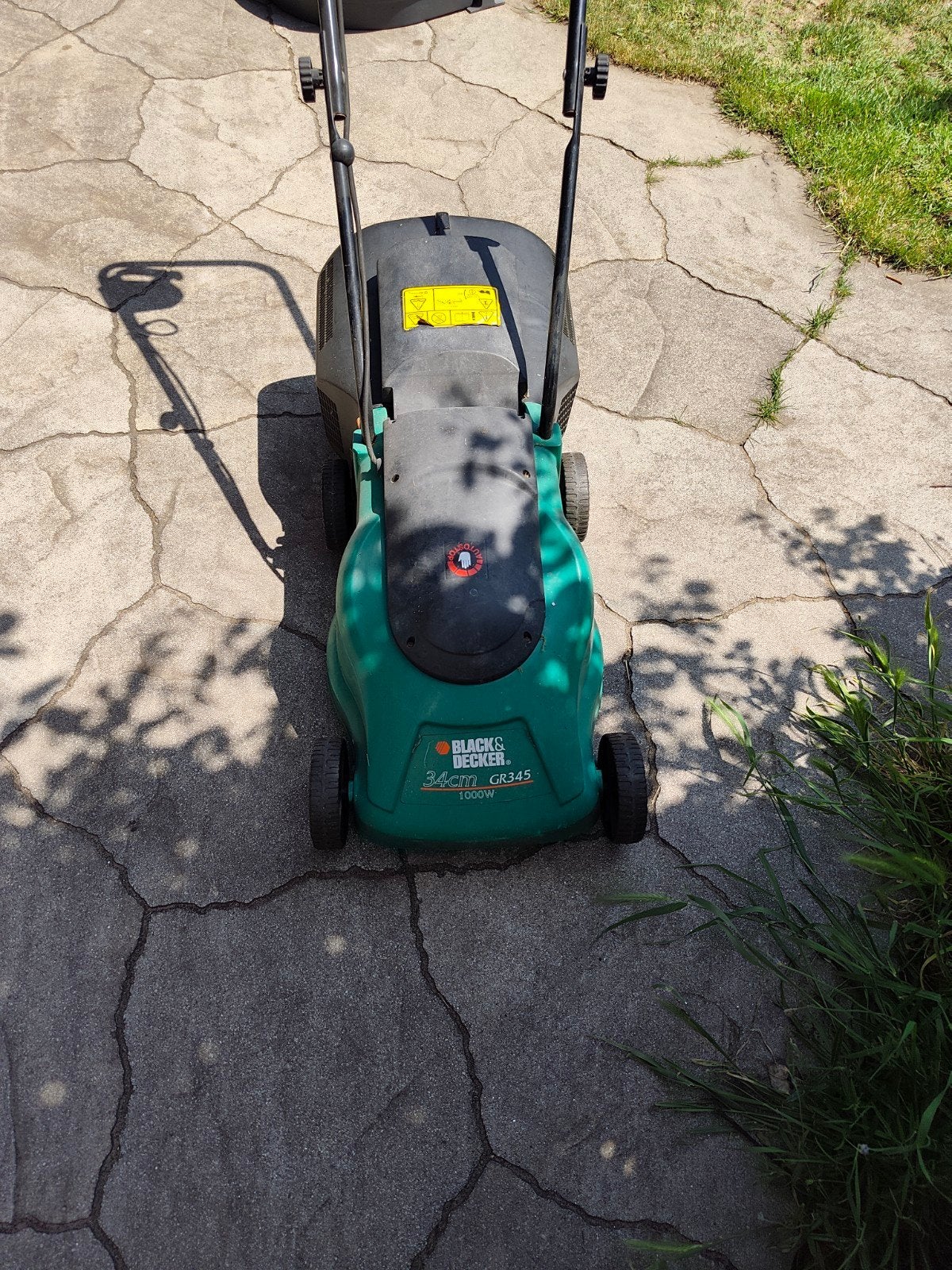Black & Decker GR345 Elektrische Grasmaaier 1000W, Ophalen, Cirkelmaaier, Gebruikt, Elektrische grasmaaier