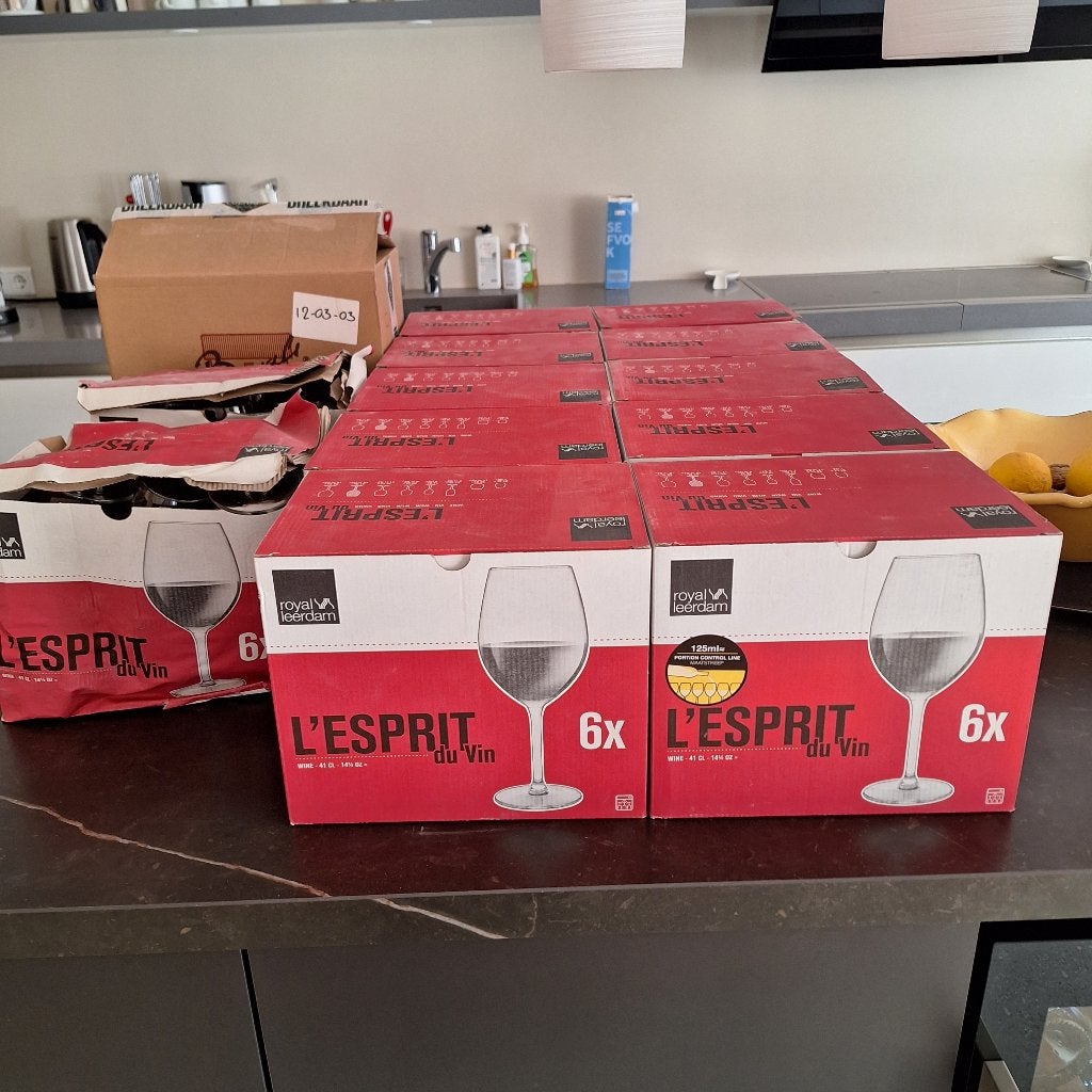 wijnglazen Royal Leerdam 41cl, Ophalen, Zo goed als nieuw, Overige typen