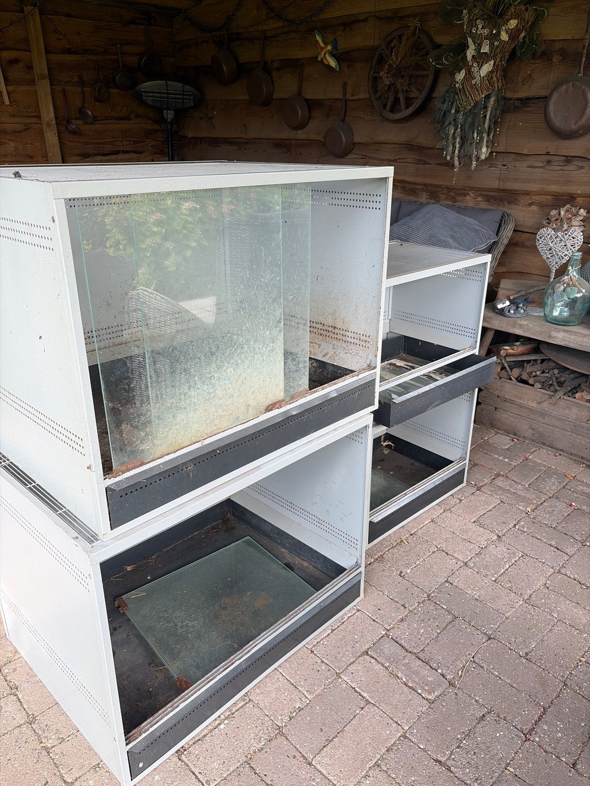 4 Vario hokken/ kooien, Dieren en Toebehoren, Ophalen, Gebruikt