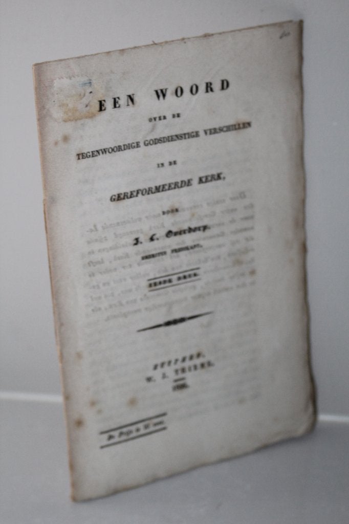 Ds. J.L. Overdorp - Een woord over de verschillen (1836), Ophalen of Verzenden, Gelezen, Christendom | Protestants