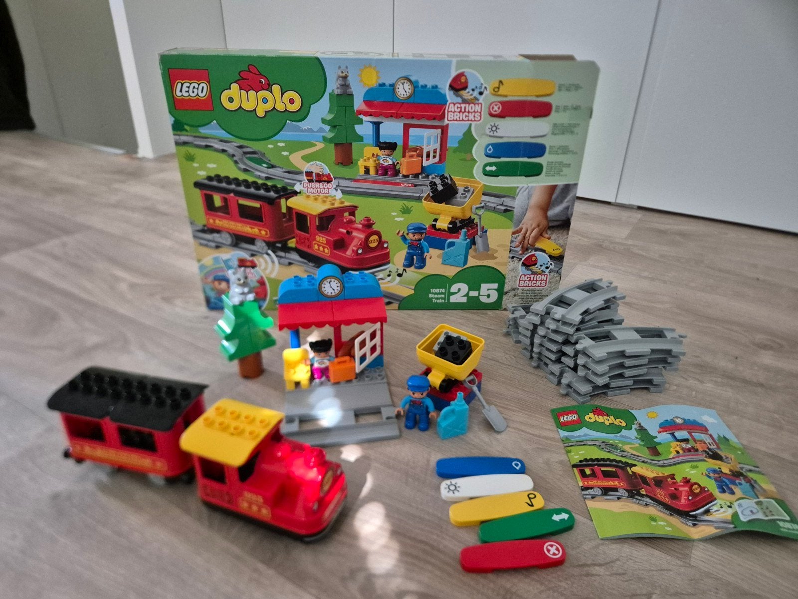 LEGO Duplo Stoomtrein 10874 met doos en instructies, Compleet, Overige thema's, Ophalen of Verzenden, Zo goed als nieuw