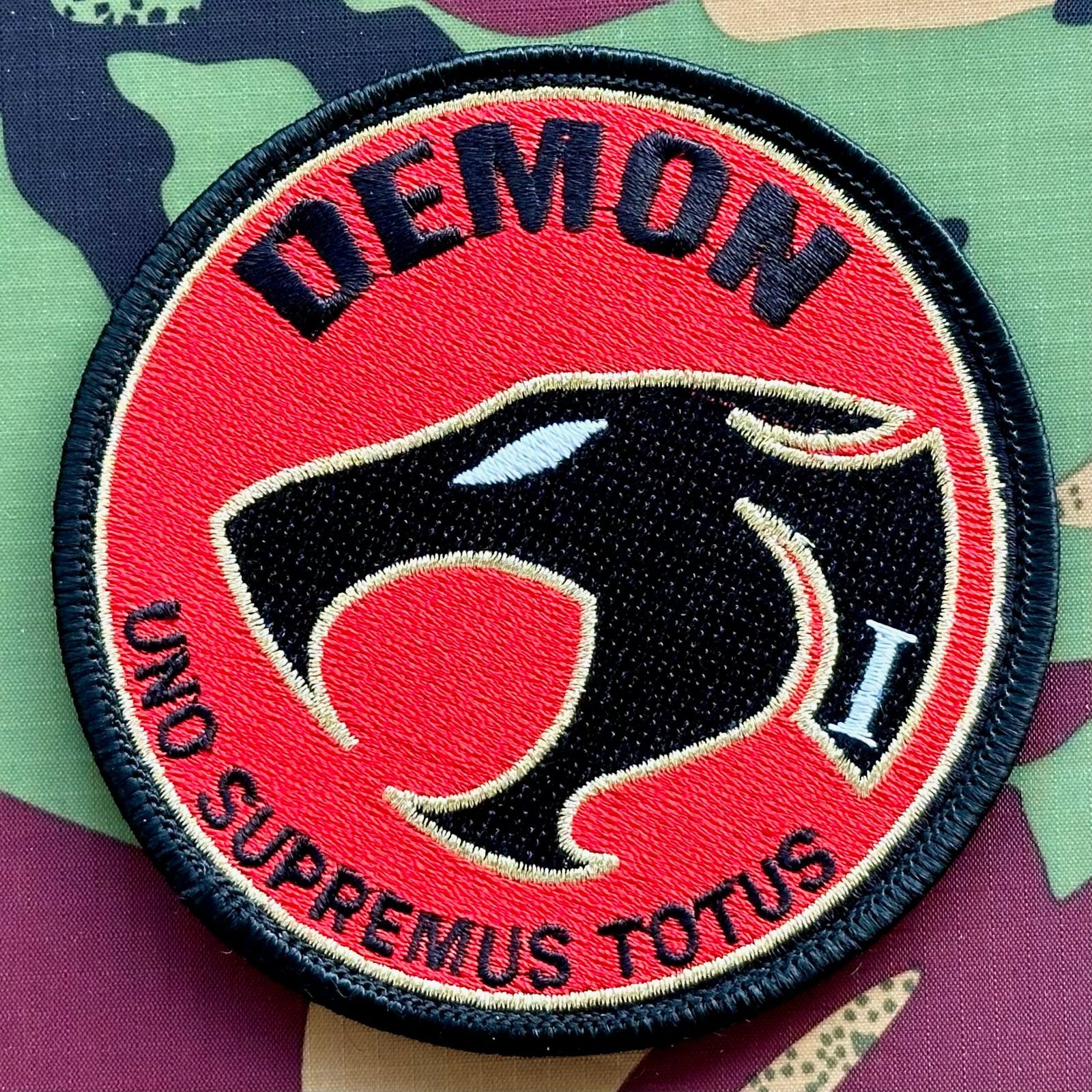 Patch RNLAF 300 SQN Demon, Ophalen of Verzenden, Luchtmacht, Nederland, Embleem of Badge